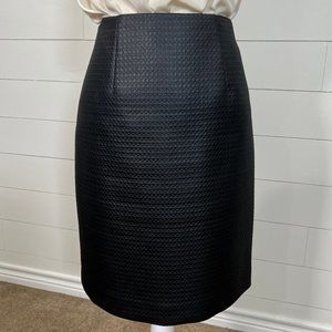 Antonio Melani Etta Black Quilted Pencil Suit Skirt Size 6